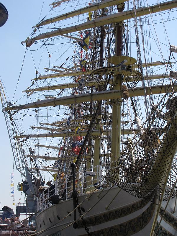 delfsail_Sorlandet.jpg - De boeg en het tuigage van de Noorse Sorlandet.