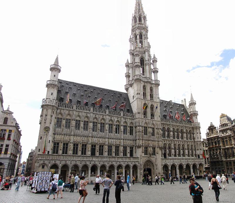 stadhuis_brussel.jpg - De Grote markt van Brussel. Wat een mooie gebouwen! Op de foto het indrukwekkende stadhuis.